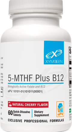 Xymogen 5-MTHF Plus B12 Cherry 60 Tablets